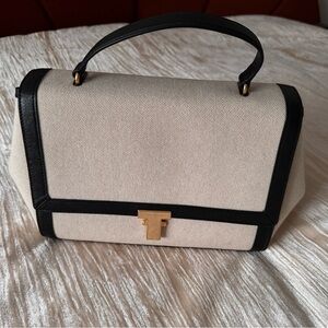 Tory Burch Mixed Media Satchel Bag